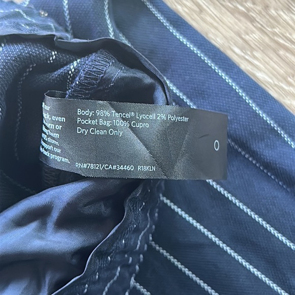 Eileen Fisher Woven Tencel Grain Striped Wide Leg Pants - Picture 6 of 7